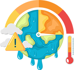 Climate change icon web